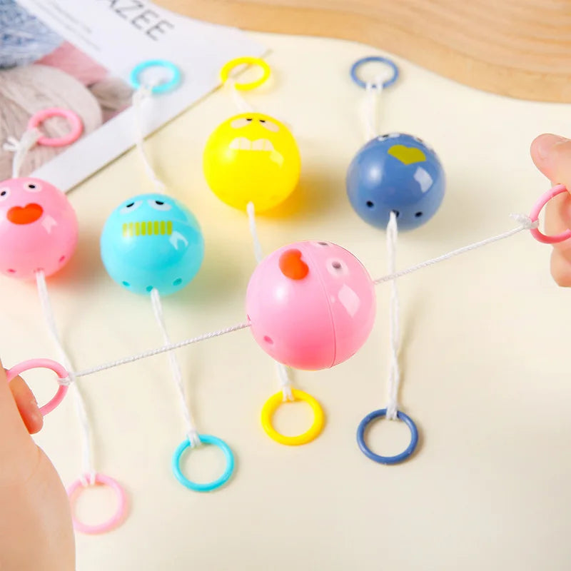 Rotating Flash Flying Ball Toy Rotating Cable Toy LED Light Luminous Leisure Stress Relief Toy Gift Children's Reward 51mm