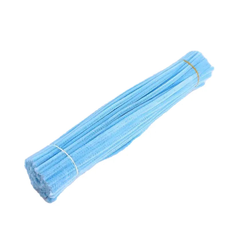 100pcs 30cm Chenille Stems Stick Cleaners Artificial Flower Bouquet Handmade Colorful Chenille Stems Pipe for DIY Craft Supplies