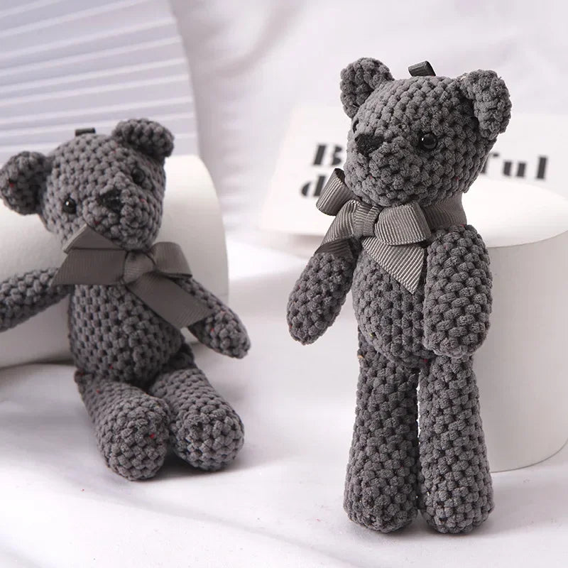 16cm Soft Stuffed Pineapple Bear Plush Toys Mini Teddy Bear Dolls Toy Small Gift for Party Wedding Keychain Bag Pendant Toy Gift