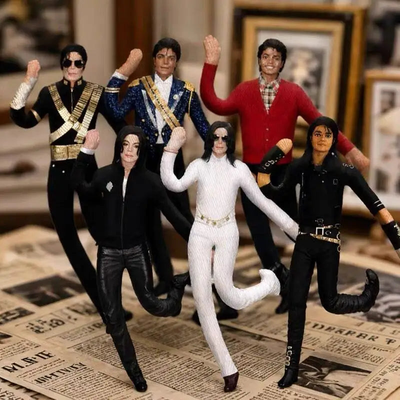 Michael Jackson Plush Doll With Wire Frame Poseable Figure Movable Joints Abstract Toy Fan Collectible Gift Home Decor