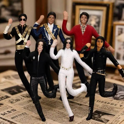 Michael Jackson Plush Doll With Wire Frame Poseable Figure Movable Joints Abstract Toy Fan Collectible Gift Home Decor