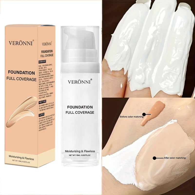 Matte White Liquid Foundation Makeup,Buildable Coverage Primer & Concealer Stick,Waterproof & Long-Lasting for Halloween,Cosplay
