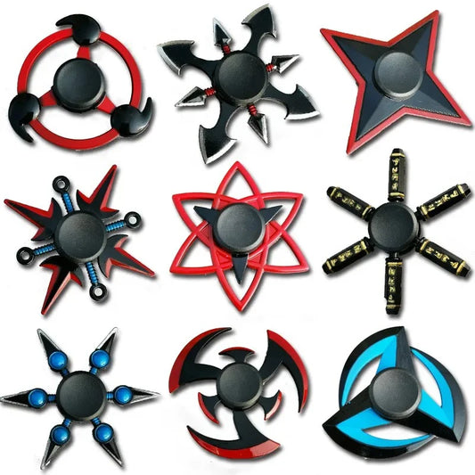 Creative Fidget Spinner Tri Spinner Zinc Alloy Ninja Shuriken Sharingan Hand Spinner Finger Stress Reliever Toys Gifts