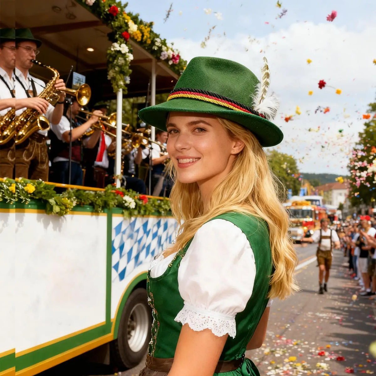 Unisex German Hats for Oktoberfest Non-Woven Headgear Oktoberfest Party Hat for Adults Party Halloween Carnival Cultural Event