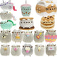 Simulated Cat Doll Plush Toy Anime Cat Soft Home Decoration Tabletop Bedroom Decoration Kids Toy Series Accessories Gifts/