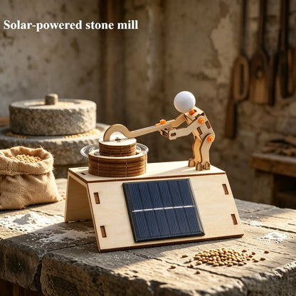 Solar Car Lunar Exploration Vehicle Children's Diy Hand-Assembled Model Diy 3d Wooden Puzzle Science And Education Toys
