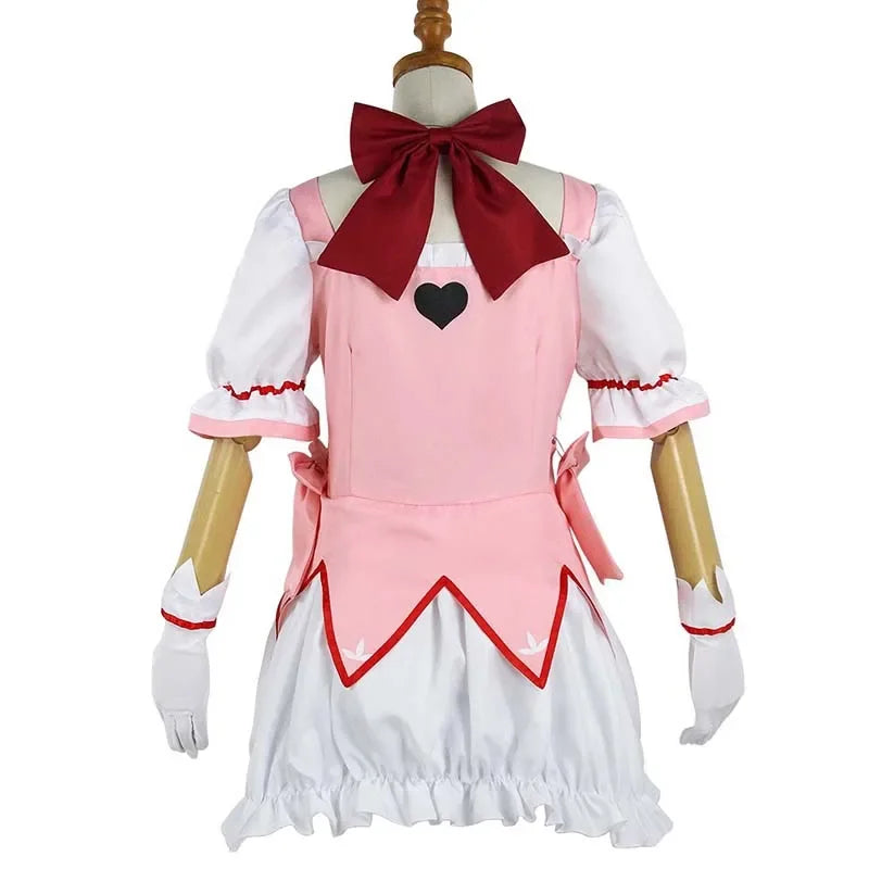 Kaname Madoka Cosplay Costume Anime Madok Magica Homura Uniform Dress with Choker Gloves Socks Halloween Outfits